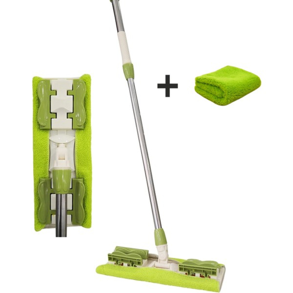 Akalın Professional Cleaning Products Akalın istediğin Bezi Tak Kullan Mandallı Mop Teleskopik Saplı +1 Yedek Bez Hediyeli (Yer Cam Temizliği) - Yeşil Temizlik Malzemeleri Fiyatı