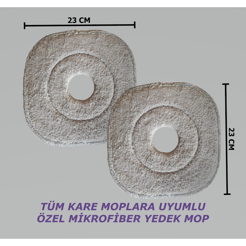 Akalın Professional Cleaning Products Kıl ve Tüyleri Toplayan Kare Mikrofiber Yedek Paspas Mop - 2 ADET Araca Özel Paspaslar Fiyatı
