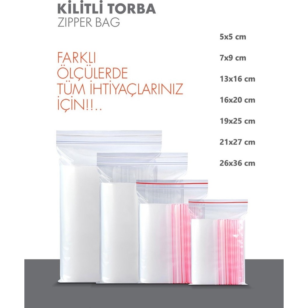 Akalın Professional Cleaning Products Patlamaz Yırtılmaz Kilitli Naylon Torba 100'lü - 7x9 Buzdolabı Poşeti Fiyatı