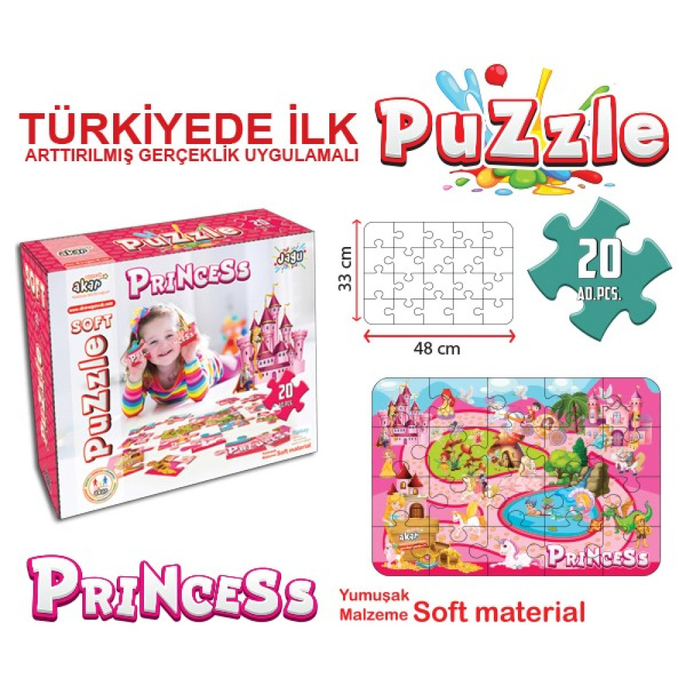 Akar Oyuncak Jagu 33X48 Cm Puzzle Prenses Oto Boyaları Fiyatı