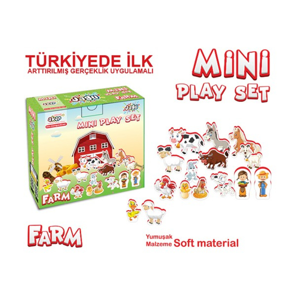 Akar Oyuncak Jagu Mini Play Set Farm Oto Boyaları Fiyatı