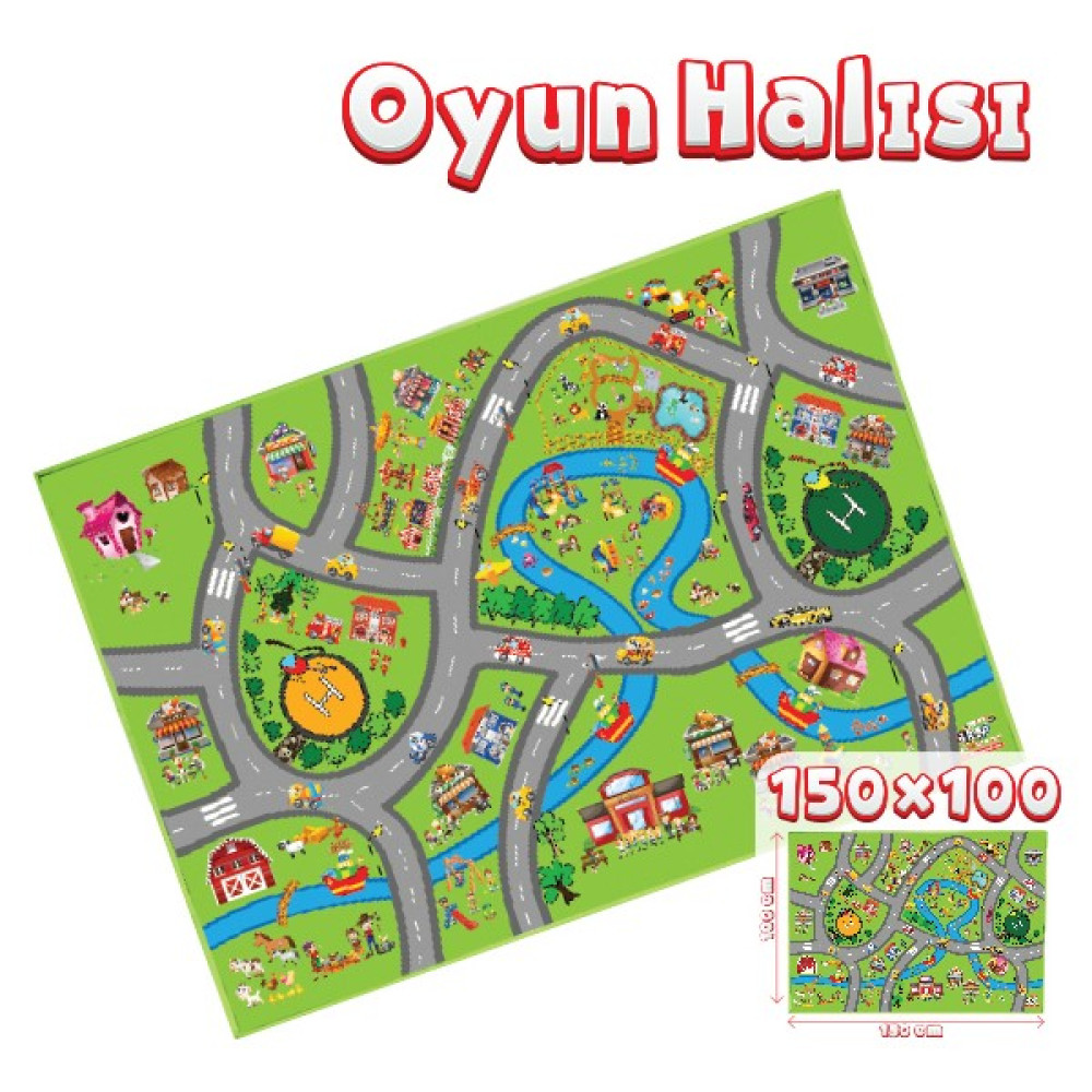Akar Oyuncak Oyun Halısı City 150 x 100 cm Oyuncak Fiyatı