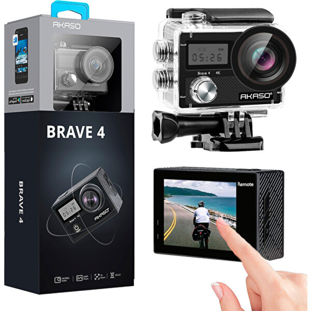 Akaso Brave 4 4K Aksiyon Kamera ve Aksesuar Seti (Akaso Türkiye 2 Yıl Garantili) Aksiyon Kameralar Fiyatı