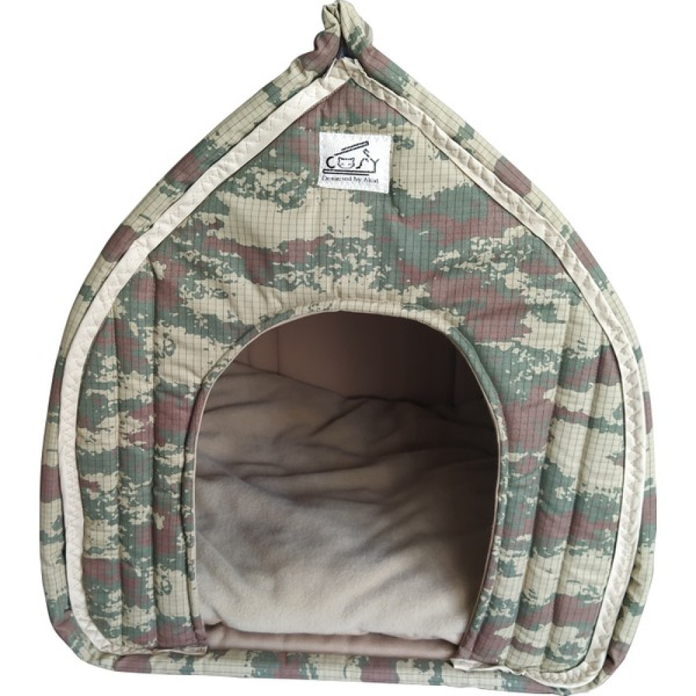 Akat Cosy Iç Mekan Köpek Kulübesi (Kamuflaj) - 50 x 53 x 53 cm - Kamuflaj Evcil Hayvan Ürünleri Fiyatı