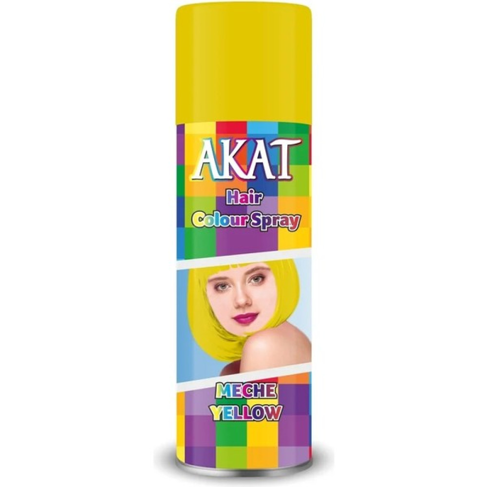 Akat Renkli Saç Spreyi - Sarı 180 ml Saç Şekillendirici Sprey Fiyatı