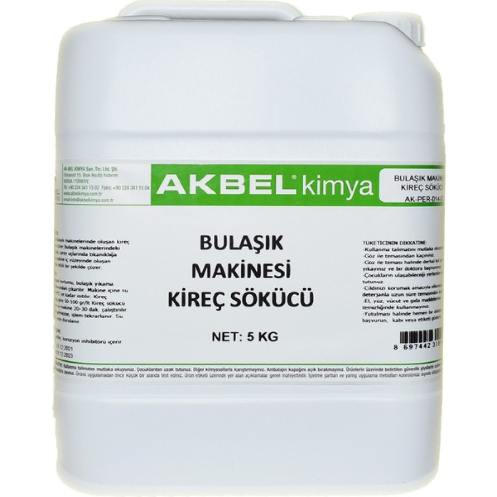Akbel Bulaşık Makinesi Kireç Sökücü Sıvı 5 kg Bulaşık Yıkama Fiyatı