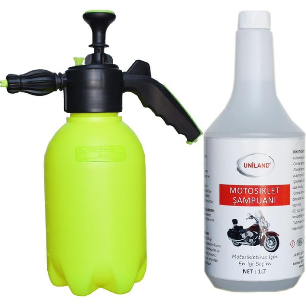 Akbel Köpük Yapan Basınçlı Pompa 2 Lt + Uniland Motosiklet Şampuanı 1 Lt Oto Yıkama Ürünleri Fiyatı