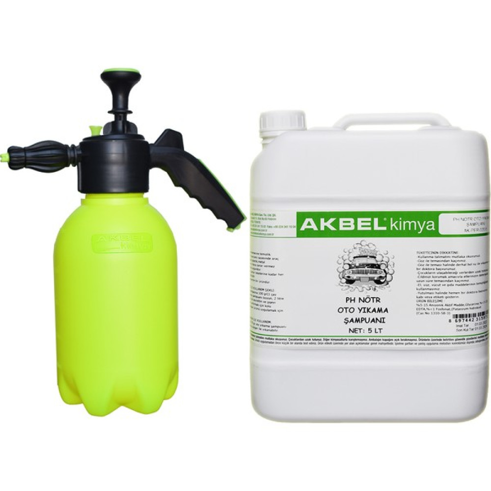 Akbel Köpük Yapan Basınçlı Pompa 2 Lt+Oto Şampuanı 5 Lt Oto Yıkama Ürünleri Fiyatı
