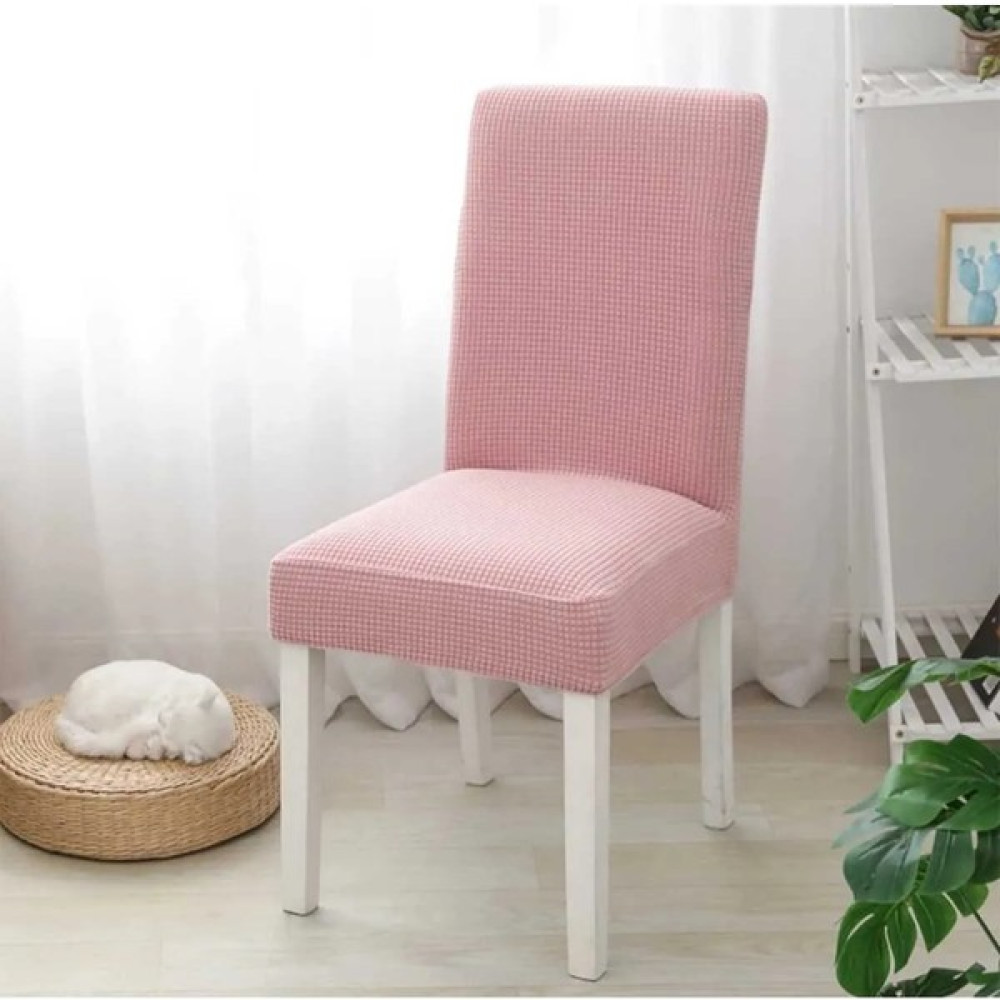 Akbu Likrali Sandalye Örtüsü, Sandalye Kılıfı, Lastikli ,standart (1 Adet) - 35 x 50 cm - Pembe Koltuk & Kanepe Örtüsü Fiyatı