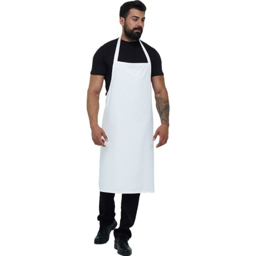 Akbulut Mutfak Önlüğü Beyaz Unisex Ayarlanabilir Askılı Garson Şef Barista Aşçı Önlük - Standart - Siyah Mutfak Önlüğü Fiyatı