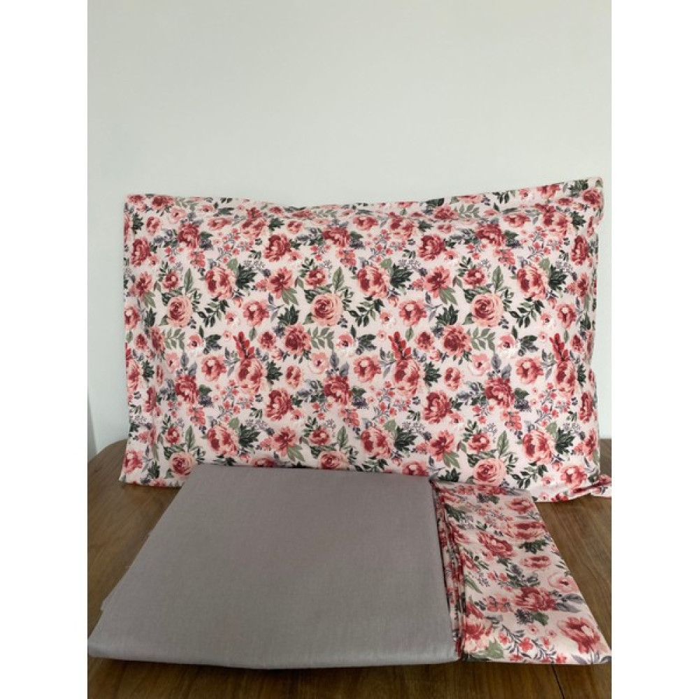Akça Ev Frida Çift Kişilik Çarşaf ve Yastık Kılıfı - 240 x 260 - Gri Çarşaf Fiyatı
