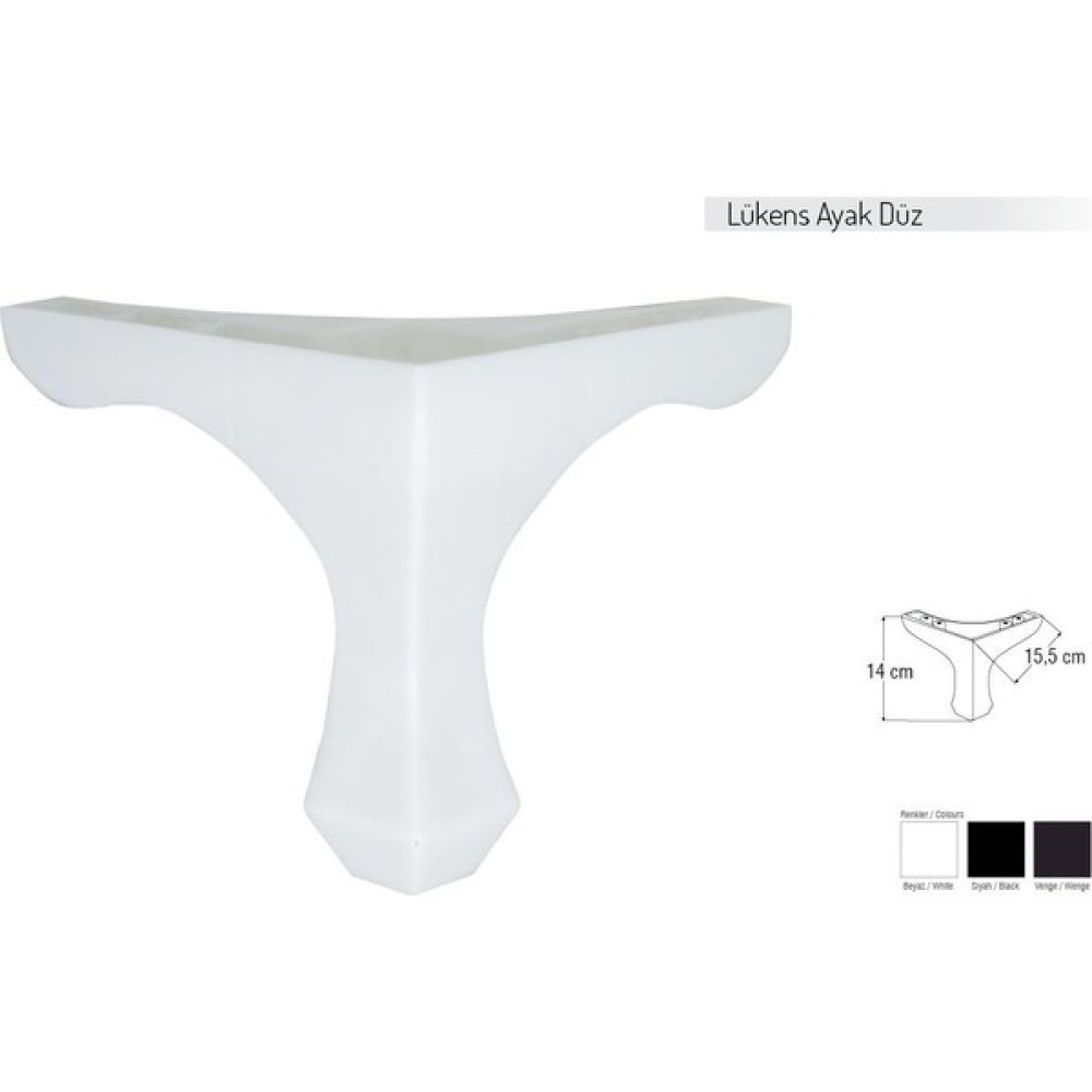 Akça Lükens Baza Mobilya Ayağı 14 Cm Beyaz Nalburiye & Hırdavat Fiyatı