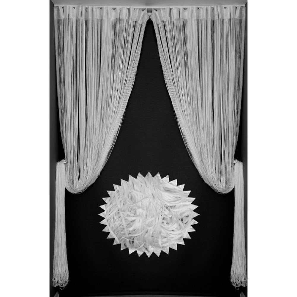 Akça Tekstil Düz Ip Model 190 cm En 280 cm Boy Kırık Beyaz Renk Hazır Ip Perde - 190 x 280 cm İp Perde Fiyatı