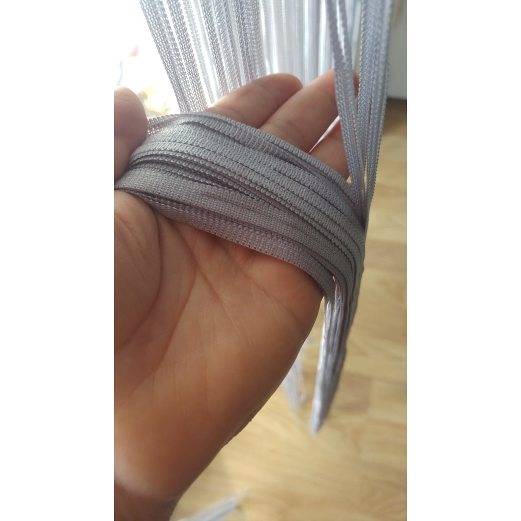 Akça Tekstil Gri Renk İp Perde 300 x 270 cm Düğmeli Polyester İp Model Tek Kanatlı Perde Fiyatı