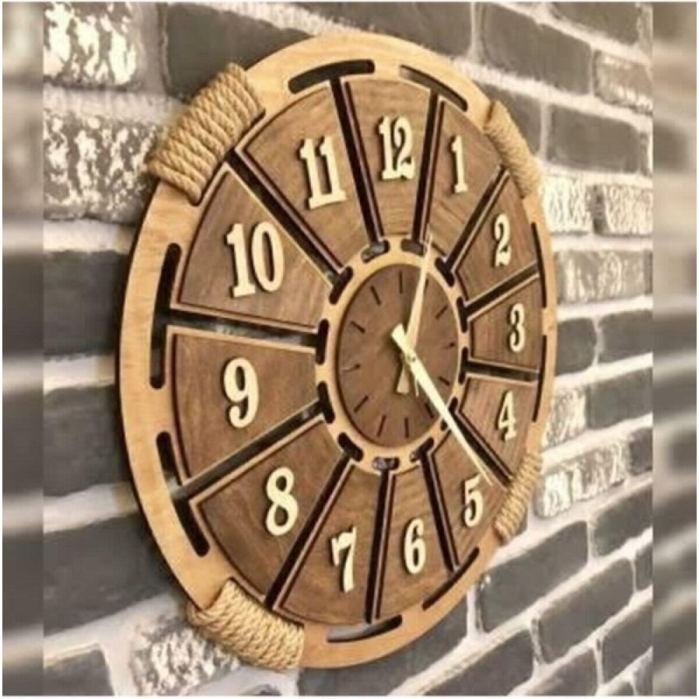 Akçaağaç Dekoratif Ahşap Duvar Saati 40X40 cm Dekoratif Saat Fiyatı