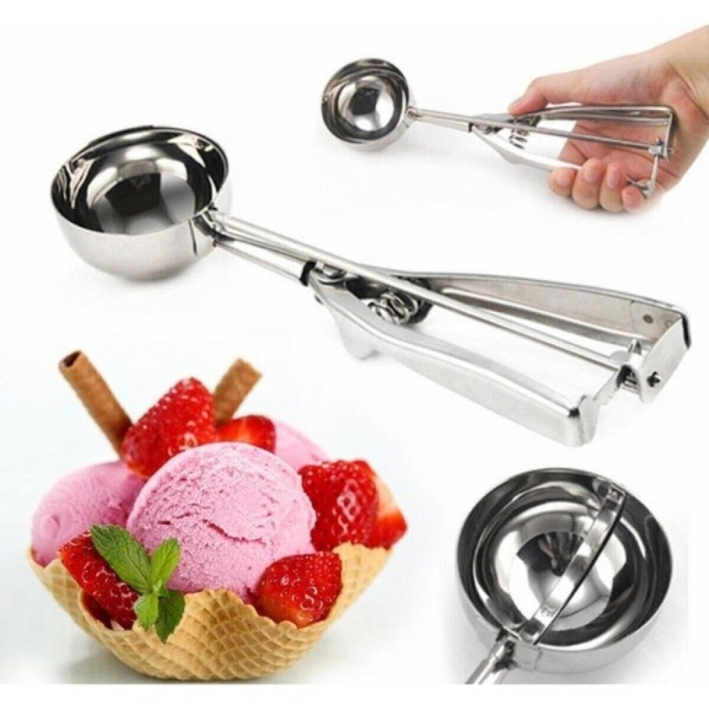 Akcakese Dondurma Kaşığı Paslanmaz Çelik Çek Bırak Dondurma Kepçesi I 22 cm Büyük Kurabiye Kepçesi - Gri Çatal / Kaşık / Bıçak Takımları Fiyatı