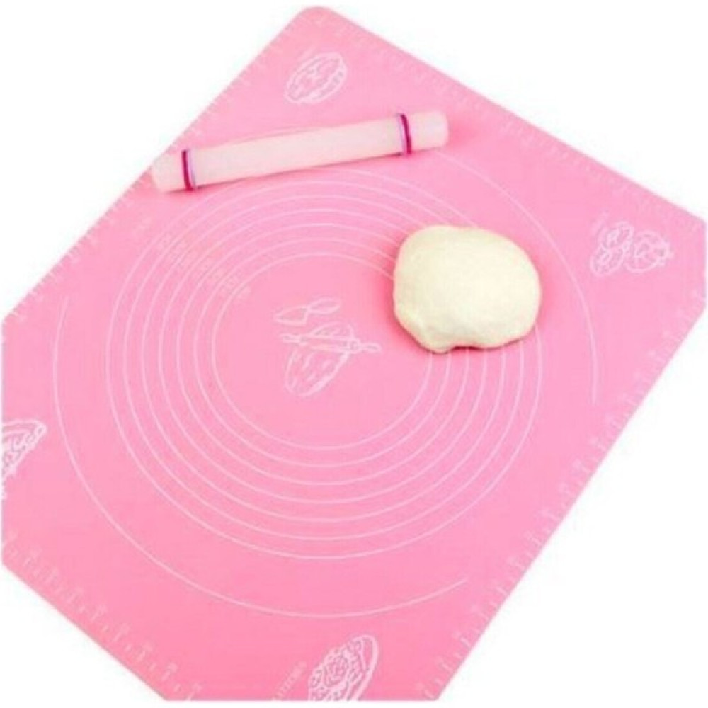 Akcakese Silikon Ölçülü Silpat Hamur Açma Matı Büyük Boy 40X50CM - Pembe Mutfak Gereçleri Fiyatı