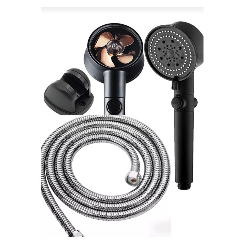 AKCAKESE Turbo Pervaneli 5 Fonksiyonlu Duş Başlığı Krom Duş Hortumu 150 Cm Ve Mafsal Set Duşakabin Fiyatı