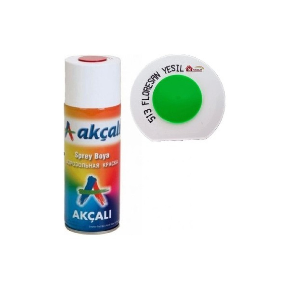 Akçalı 513 Yeşil Florasan Sprey Boya 400 ml Akçalı Bakım Spreyleri Fiyatı