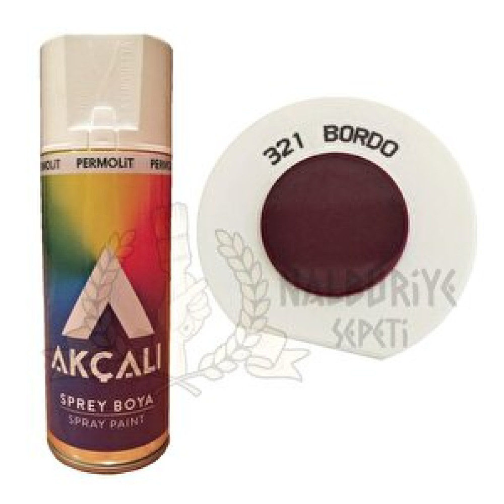 Akçalı Akrilik Sprey Boya Bordo 400 Ml - 321 Boyalar Fiyatı