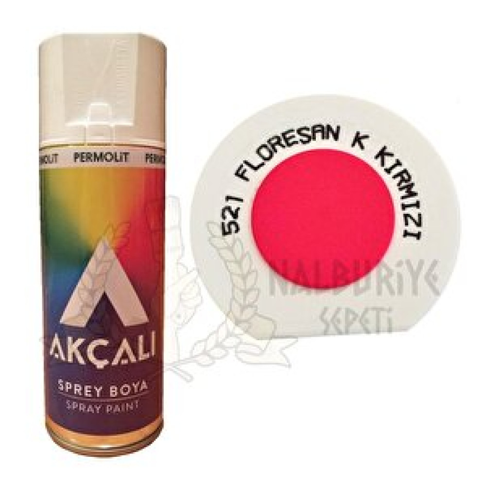Akçalı Akrilik Sprey Boya Floresan Koyu Kirmizi 400 Ml - 521 Boyalar Fiyatı