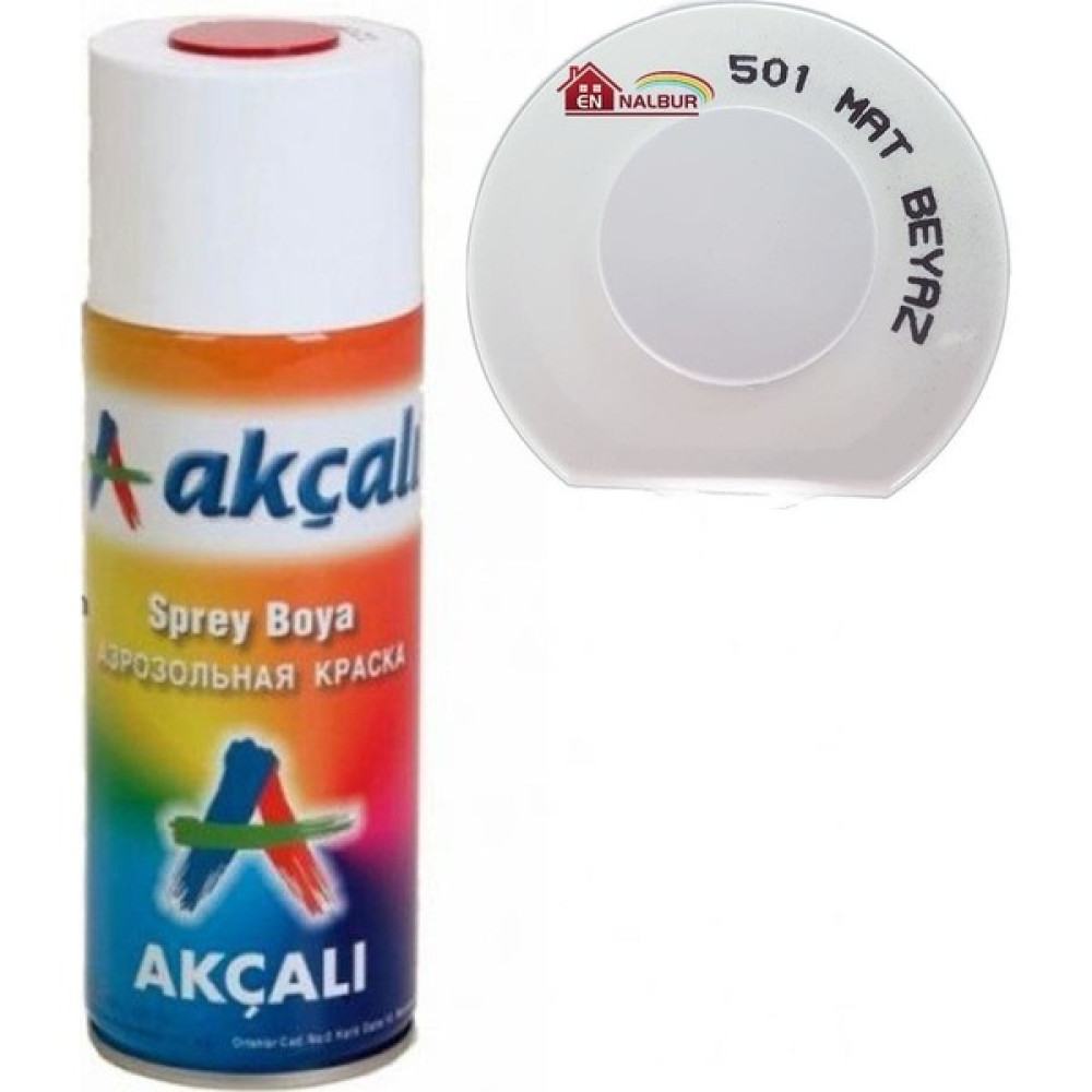 Akçalı Sprey Boya 400 ml 501 Mat Beyaz Boya Malzemeleri Fiyatı