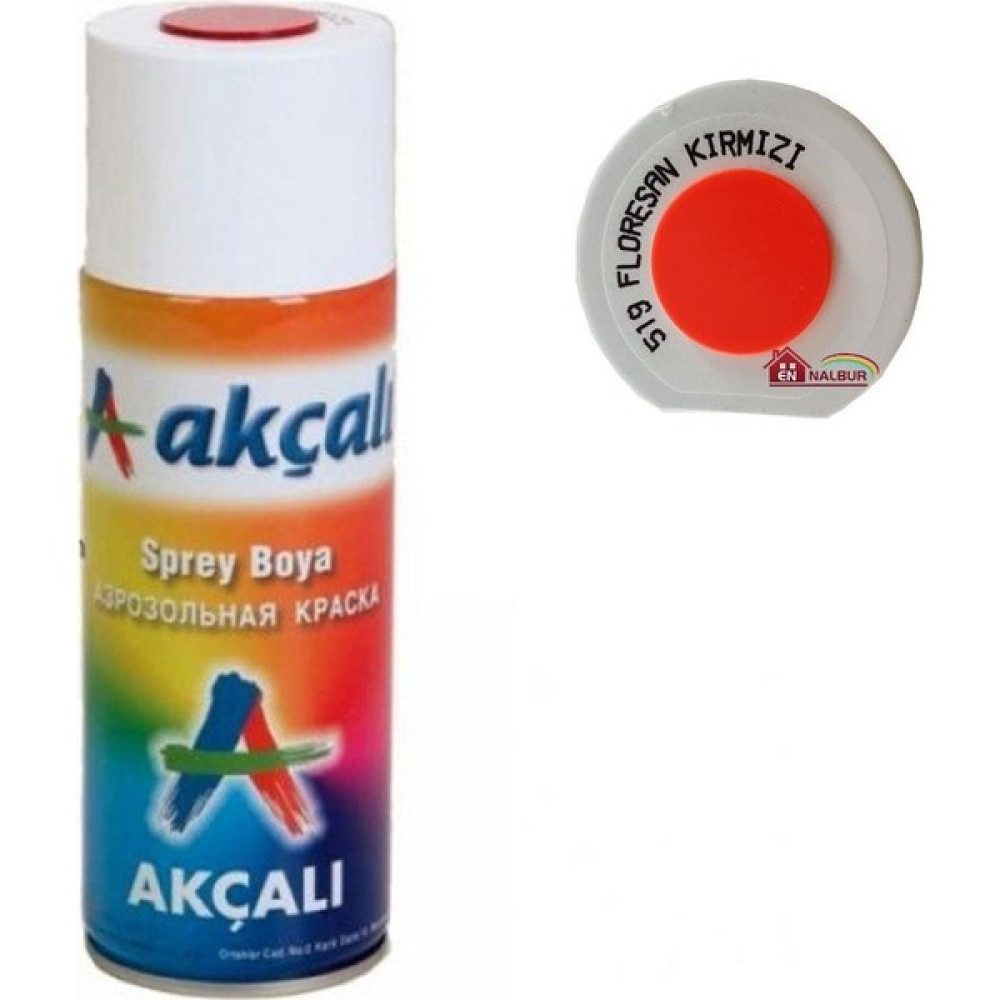Akçalı Sprey Boya 400 Ml 519 Florasan Kırmızı Oto Boyaları Fiyatı