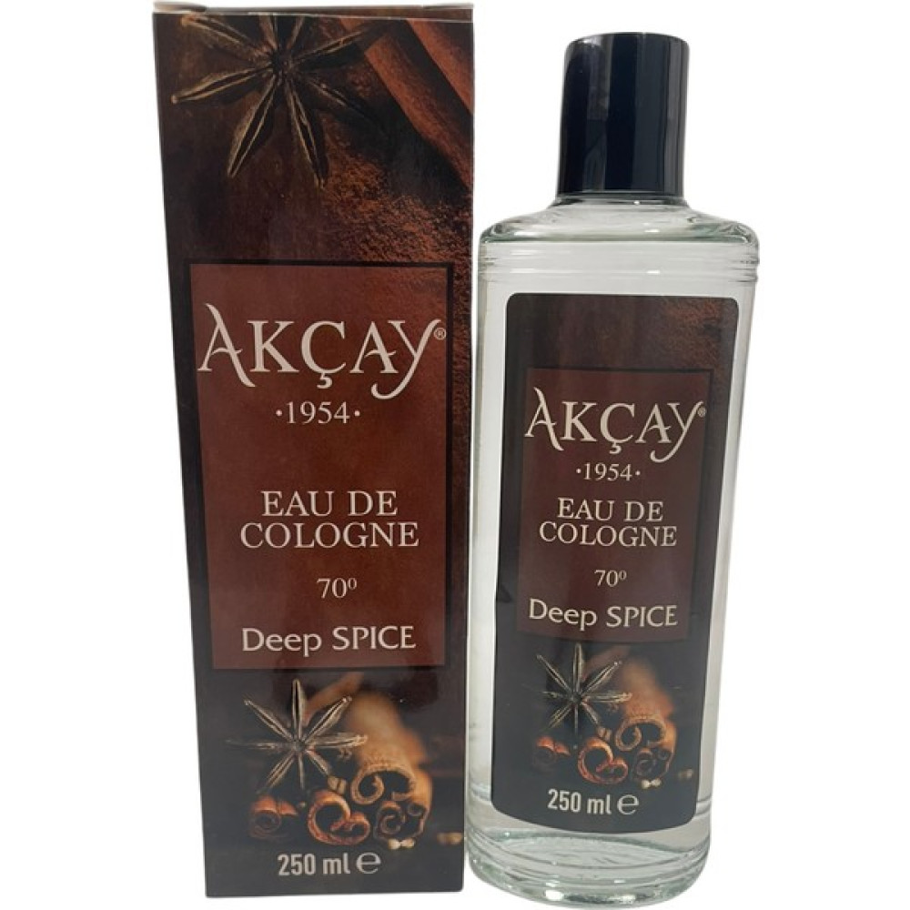 Akçay Deep Spice Kolonyası 70° 250 ml Kutulu Cam Şişe Kolonya & Gülsuyu Fiyatı
