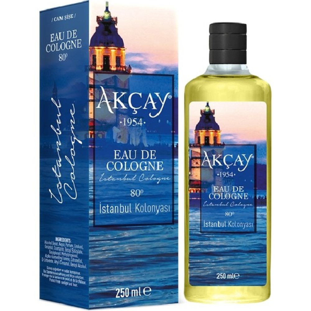 Akçay Istanbul Kolonyası Cam Şişe 250 ml Kolonya & Gülsuyu Fiyatı