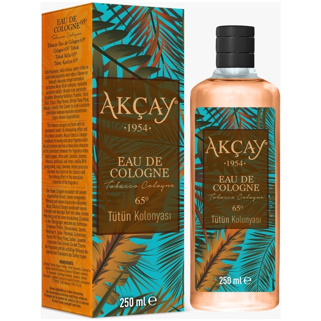 Akçay Tütün Kolonyası 250 ml Cam Kutulu Kolonya & Gülsuyu Fiyatı