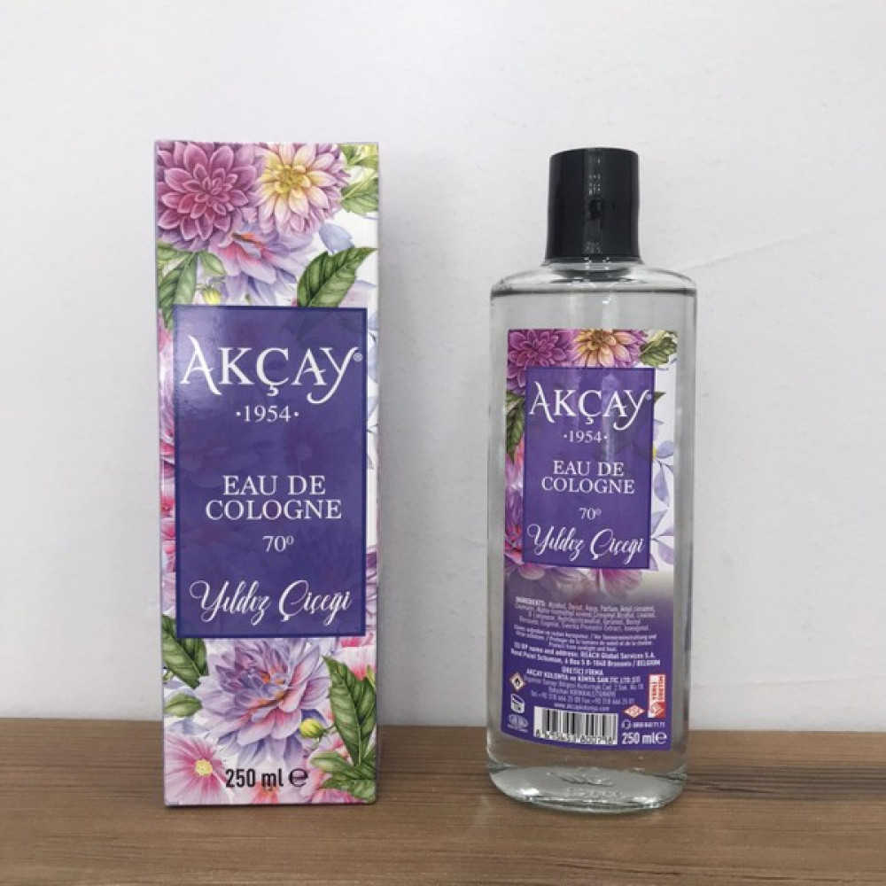 Akçay Yıldız Çiçeği Kolonyası Cam Şişe 250 ml Kolonya & Gülsuyu Fiyatı