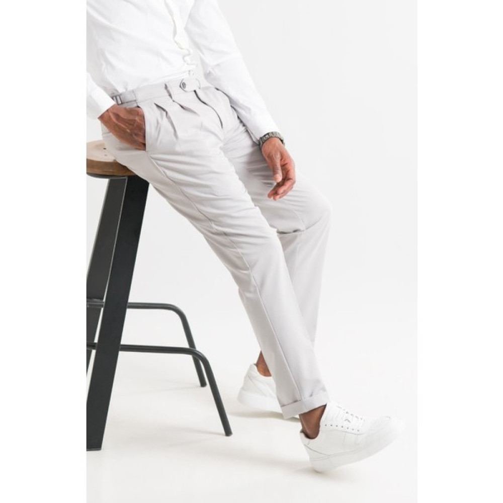 Akçaylar Slimfit Çift Pileli Duble Paça Kemer Detaylı Yazlık Erkek Kumaş Pantolon Erkek Pantolon Fiyatı