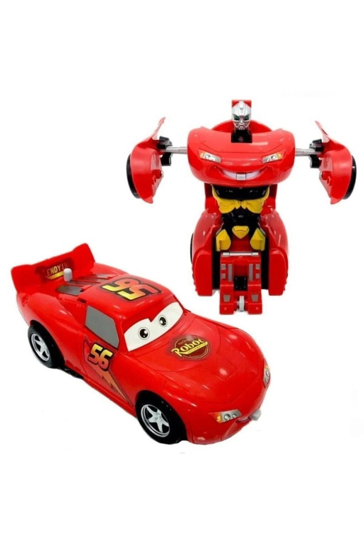 AKÇİÇEK OYUNCAK Şimşek Mcqueen Robota Dönüşebilen Araba" Oyuncak Arabalar Fiyatı
