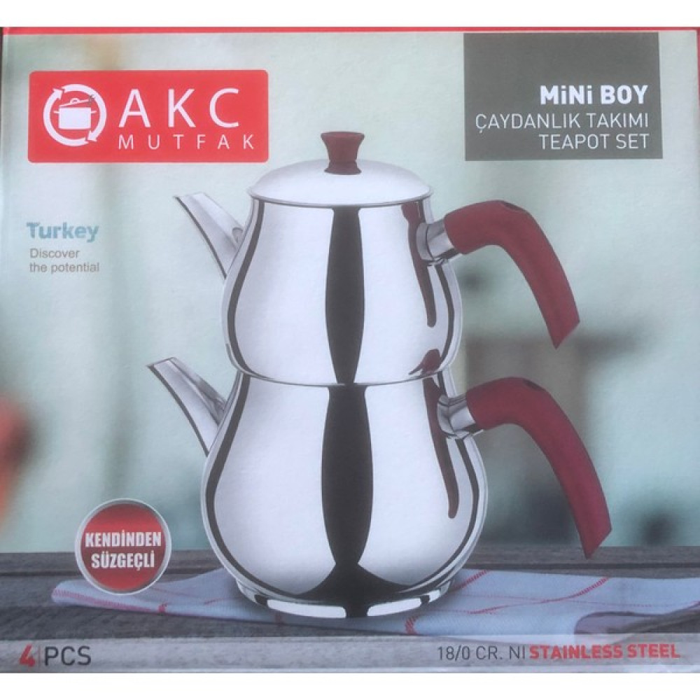Akcmutfak Mini Boy Çaydanlık Çift Kapalı Çay / Çaydanlık Setleri Fiyatı