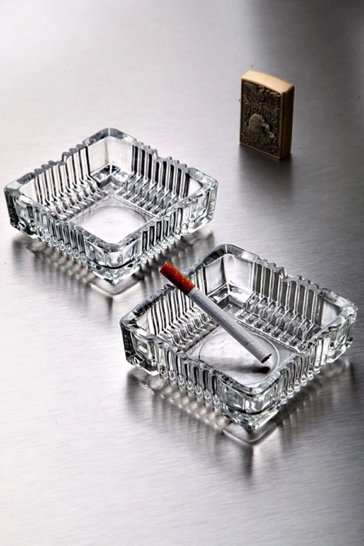 AKDAG HOME 2 Adet 11x11 cm Kare Lüx Cam Bistro Kristal Küllük" Küllük Fiyatı