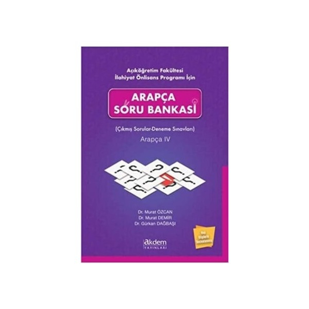 Akdem Yayınları Arapça Soru Bankası ( Çıkmış Sorular- Deneme Sınavları) Arapça Iv YDS Fiyatı