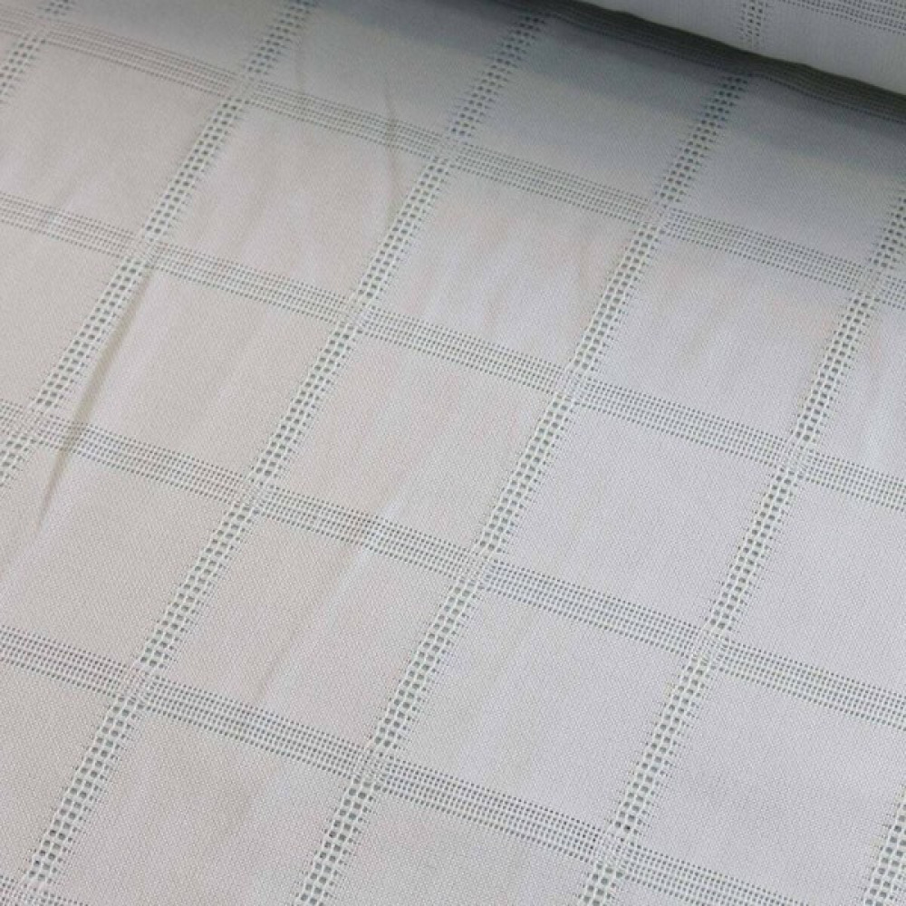 Akella Mavi Kare Işlemelik Linen Keten Kumaş - 160 cm - 1 m Kumaşlar Fiyatı
