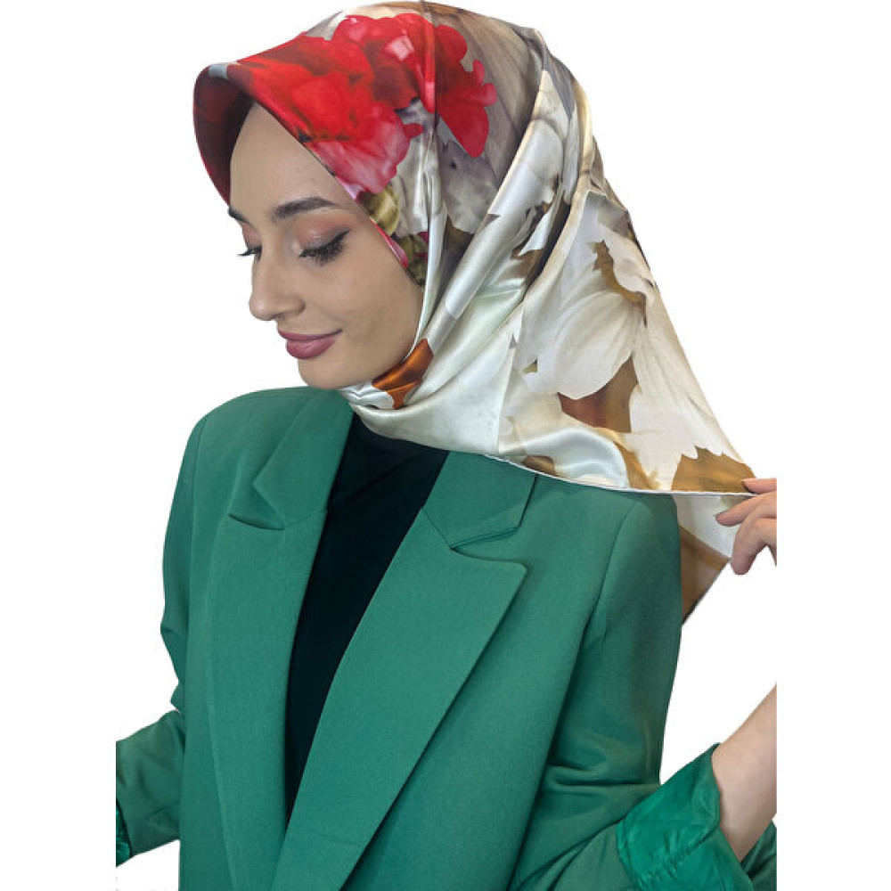 Aker 2023 Yaz Yeni Sezon Sura Krep Saten 90X90CM Desenli Ipek Eşarp 6047701 Eşarp Fiyatı