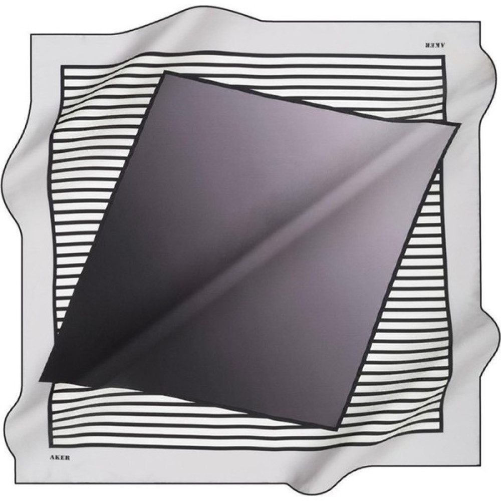 Aker Gri Geometrik Desen Sura Ipek Eşarp 8450701-315 Eşarp Fiyatı