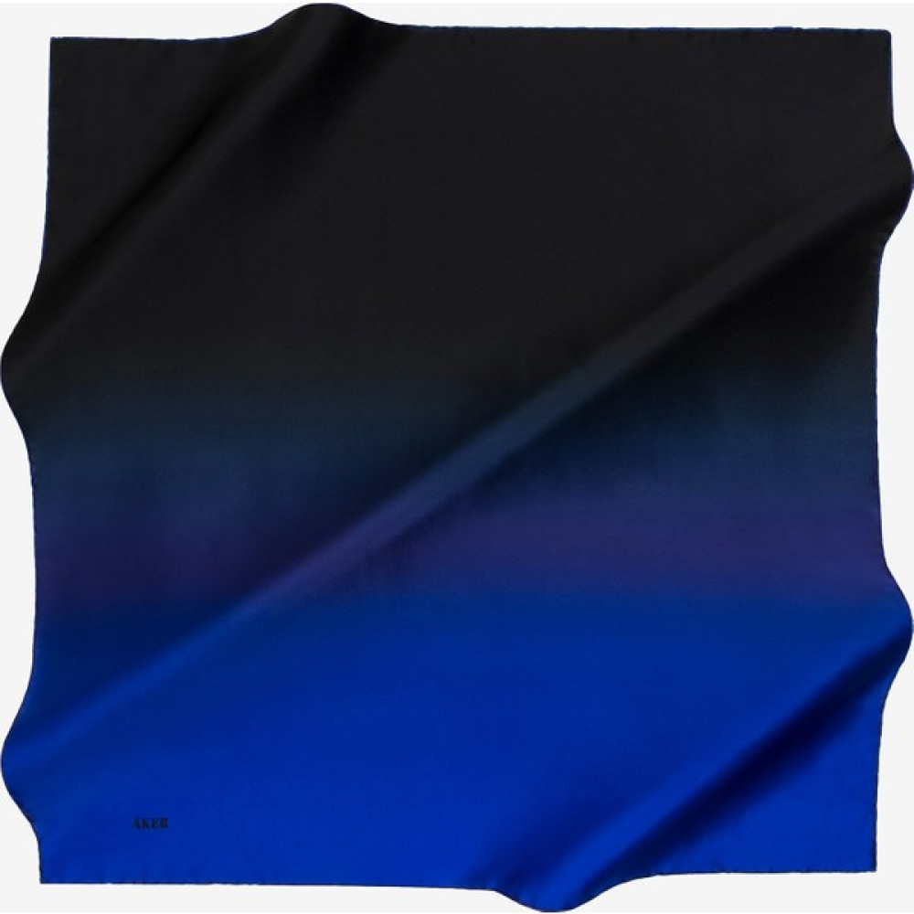 Aker Siyah Lacivert Degrade İpek Tivil Eşarp / 90X90 / 7656713-921 Eşarp Fiyatı