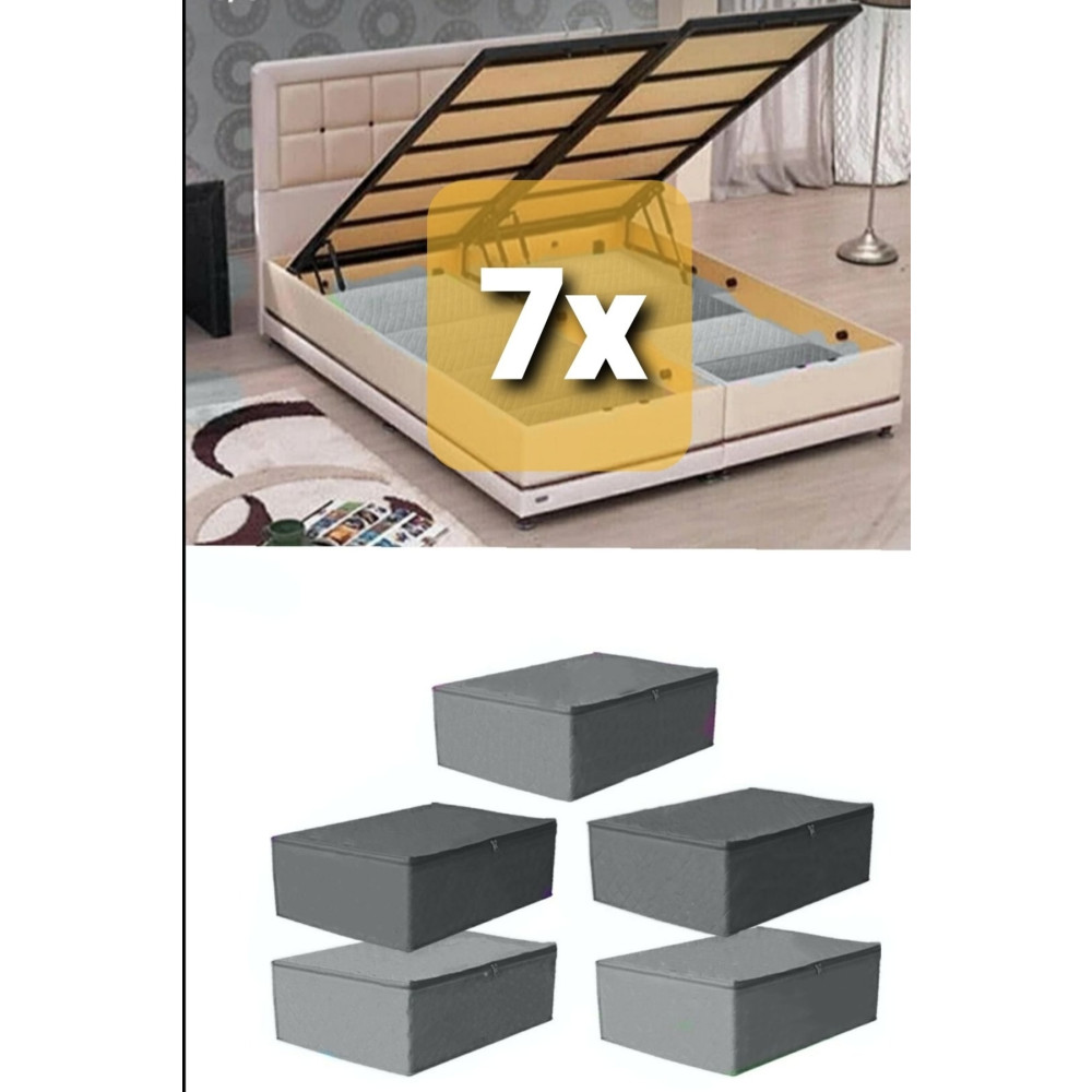 Akfil 7 Adet gri Renk Baza Çek Yat Tipi Hurç 65 cm x 40 cm x 30 cm Hurç Fiyatı