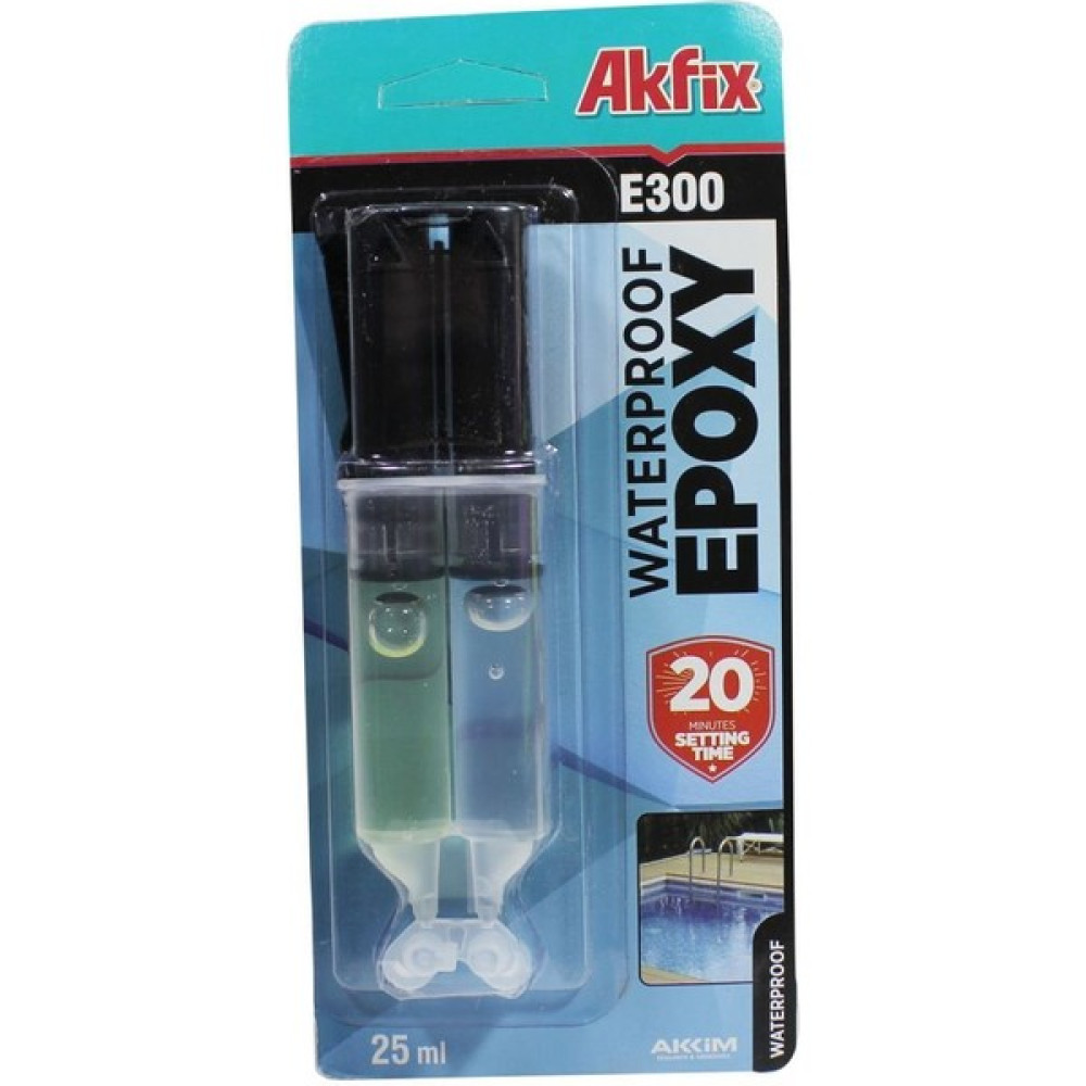 Akfix Epoxy E300 Suya Dayanıklı Yapıştırıcı Ikili 25 ml Nalburiye & Hırdavat Fiyatı