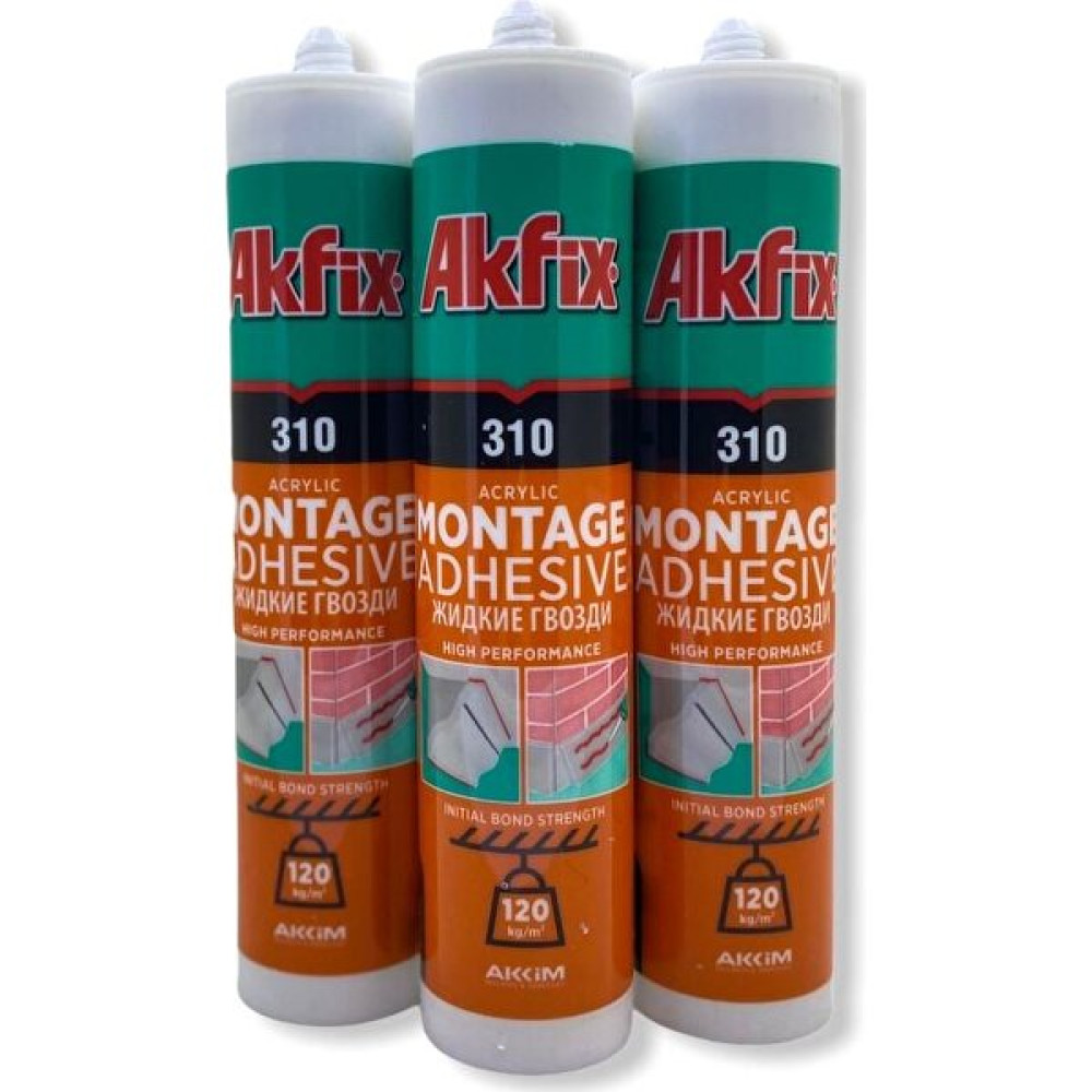 Akfix Kartonpiyer Stropiyer Yapıştırıcı Beyaz 310 ml x 3'lü Set Halinde Nalburiye & Hırdavat Fiyatı