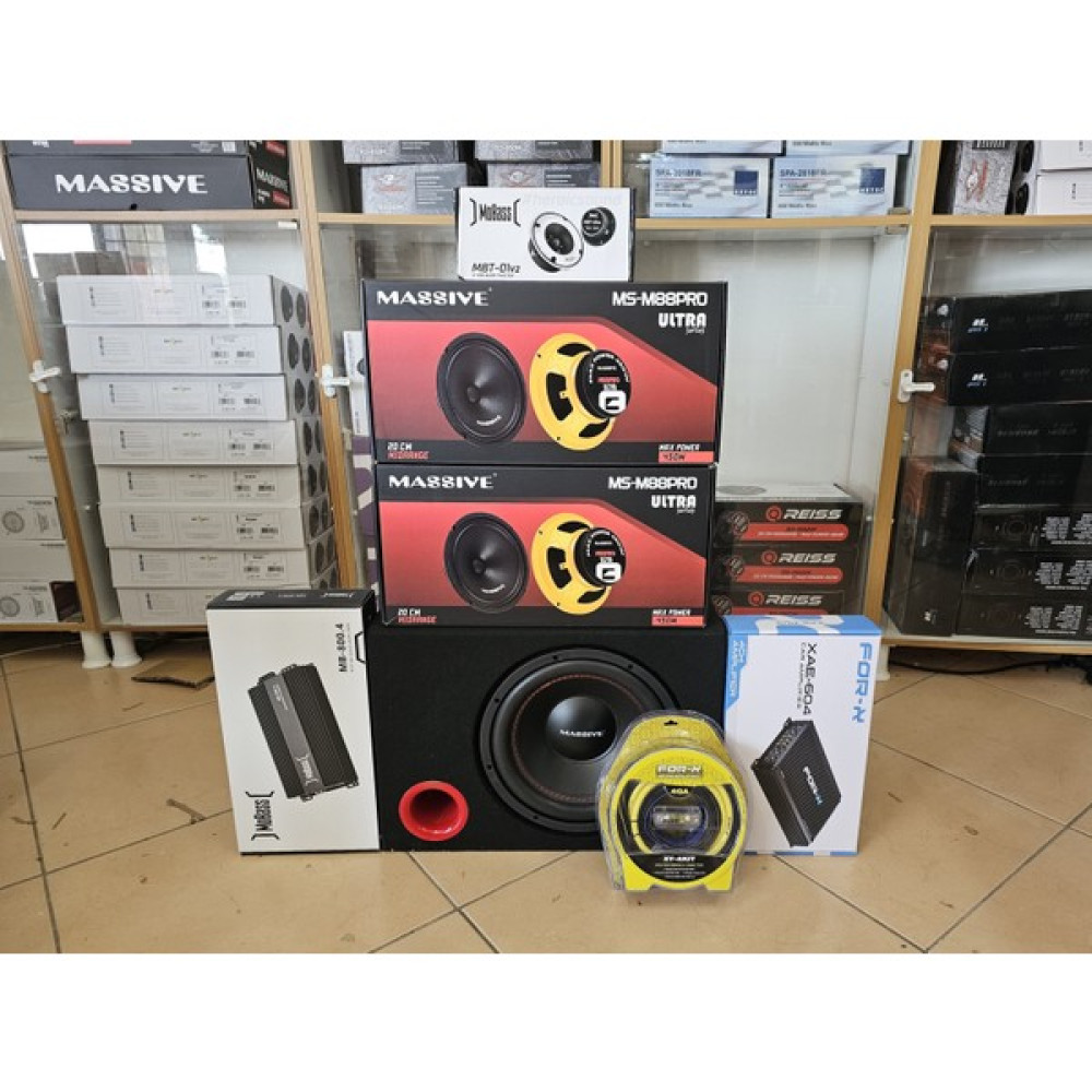 Akgöz Sound Paket Ses Sistemi 20 cm Massive Seti Oto Hoparlörleri & SubWoofer Fiyatı
