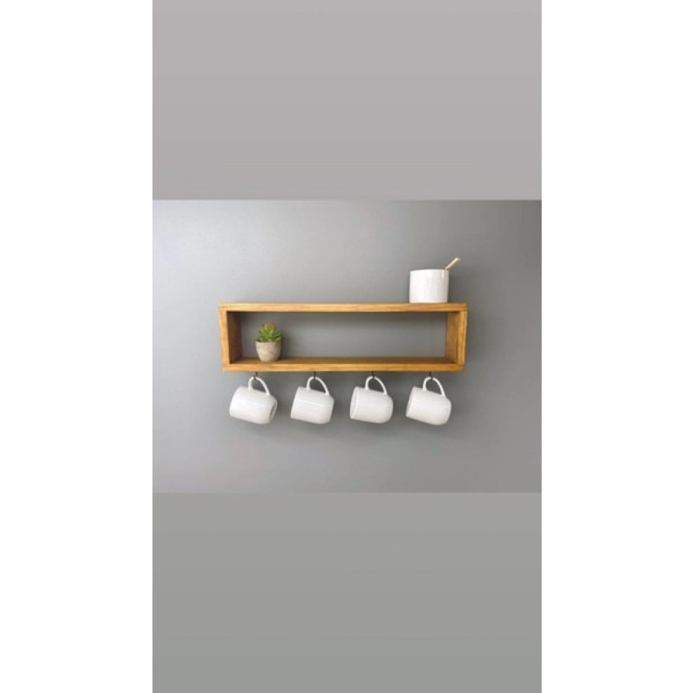 Akgül Ahşap Kahve Köşesi Askılığı Rafı - 35 Banyo Rafı Fiyatı