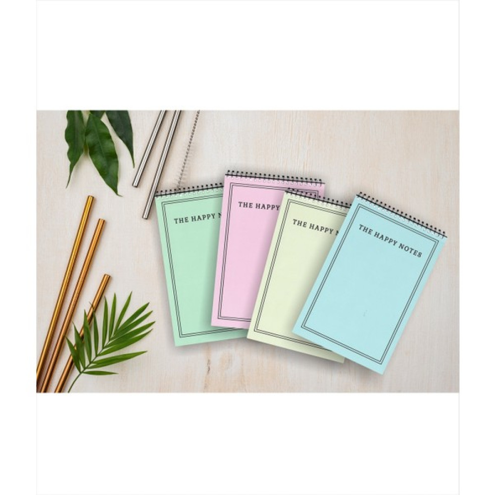 Akıllı Adam Yayınları The Happy Notes Üstten Spiralli New Series 4'lü Çizgisiz Defter Seti 13 x 20 cm 48 Yaprak Spiralli Defter Fiyatı