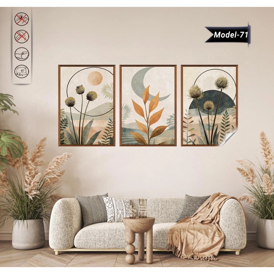 Akıllı Kağıt Statik Tutunma Özellikli Tablo - Poster Çiçek (Model- 71) - 40 CM X 60 CM - Çok Renkli Kanvas Tablo Fiyatı