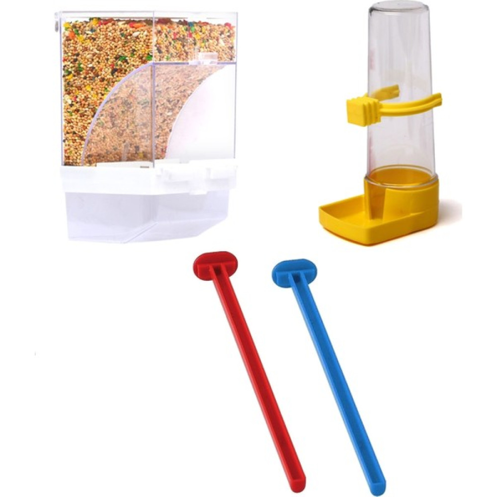 Akıllı Kuş Yemliği + Muhabbet Kuşu Suluğu + Kafes Tüneği (4'lü Set) Kafes İhtiyaç Seti Evcil Hayvan Ürünleri Fiyatı