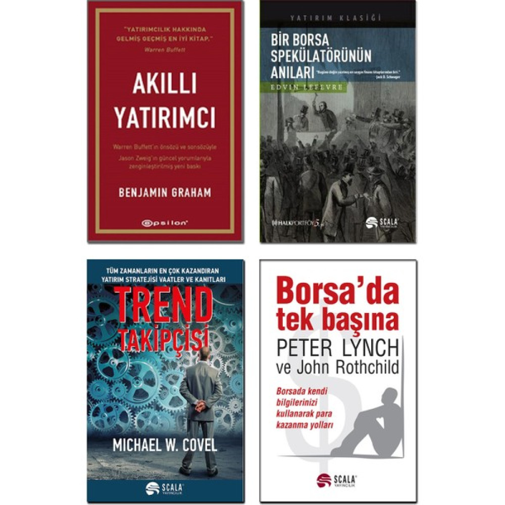 Akıllı Yatırımcı / Benjamin Graham+ Bir Borsa Spekülatörünün Anıları / Edwin Lefevre + Trend Takipçisi / Michael Covel + Borsa'da Tek Başına / Pete... Ekonomi Pazarlama Kitapları Fiyatı