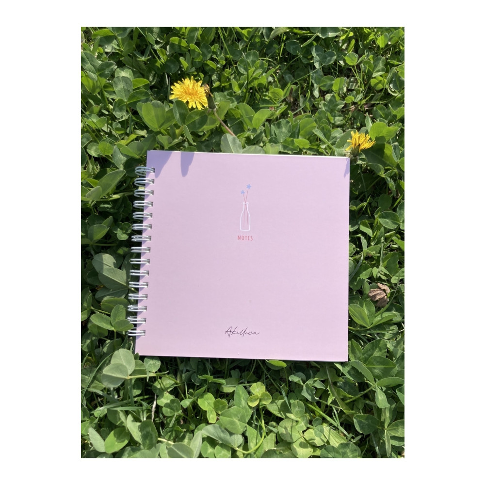 AKILLICA 15x15 Cm Kare Pembe Notebook Spiralli Defter Kareli Defter Defter Fiyatı